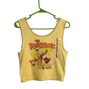 Flintstones Yellow Cropped Tank Size XL